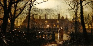 Scena al Chiaro di Luna con Due Figure da John Atkinson Grimshaw