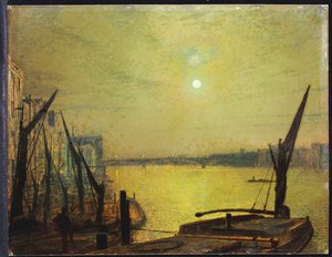 Ponte di Southwark da Blackfriars di notte, 1881 da John Atkinson Grimshaw