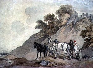 Carro e squadra in una cava di ghiaia da John Augustus Atkinson
