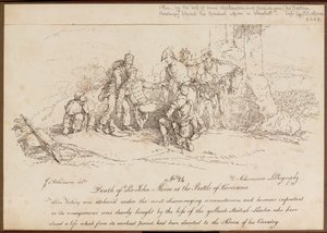 ?Morte di Sir John Moore alla Battaglia di Corunna?, 16 gennaio 1809 da John Augustus Atkinson