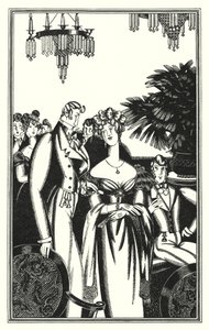 Illustrazione per Don Juan di Lord Byron: Juan fu accolto nella migliore società