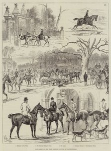 Incontro di caccia dei West Norfolk Hounds a Sandringham da John Bagnold Burgess