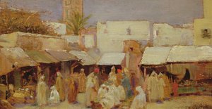 Piazza del mercato, Tangeri da John Bagnold Burgess