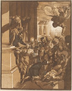 Il miracolo di San Marco (lato sinistro) da John Baptist Jackson after Jacopo Tintoretto