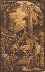 La resurrezione di Lazzaro da John Baptist Jackson after Leandro Bassano