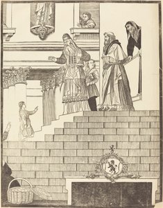 Presentazione della Vergine nel Tempio (piatto destro) da John Baptist Jackson after Titian
