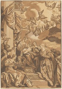 Matrimonio Mistico di Santa Caterina da John Baptist Jackson, after Veronese