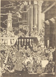 Le nozze di Cana [tavola destra] da John Baptist Jackson after Veronese