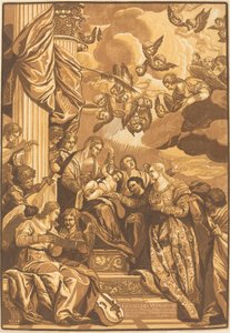 Il matrimonio mistico di Santa Caterina da John Baptist Jackson after Veronese