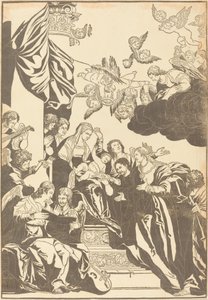 Il matrimonio mistico di Santa Caterina da John Baptist Jackson after Veronese