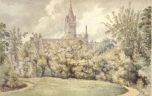 Cattedrale di Christ Church dal giardino del decano da John Baptist Malchair