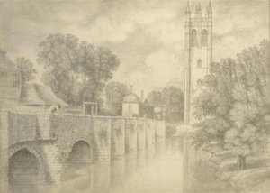 Ponte e torre di Magdalen da John Baptist Malchair