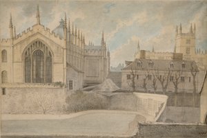 Vista dagli alloggi del guardiano, New College, 20 novembre 1786 da John Baptist Malchair