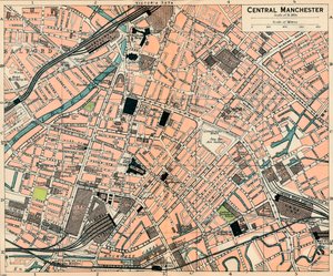 Centro di Manchester da John Bartholomew