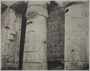 Medinet Habu, Tempio mortuario di Ramses III, parete sinistra da John Beasley Greene