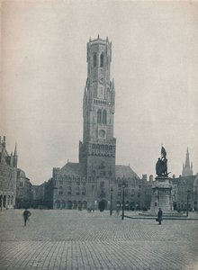 Il Mercato e il Campanile, Bruges, Belgio c1900 da John Benjamin Stone
