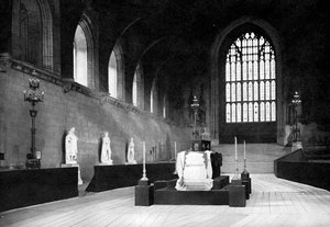 La camera ardente di William Gladstone, Westminster Hall, Londra, 1898 c1905 da John Benjamin Stone