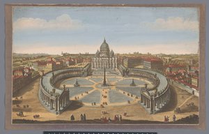 Veduta di Piazza San Pietro e della Basilica di San Pietro in Vaticano da John Bowles