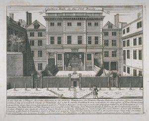Veduta della Sala della Giustizia, Old Bailey, c.1740