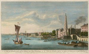 Veduta di Londra presa dal Tamigi vicino agli York Buildings da John Boydell