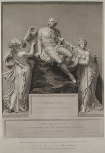 Shakespeare con la Musa della Letteratura e il Genio della Pittura, 1803 da John Boydell