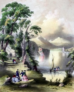 Il lago di Killarney con le rovine dell