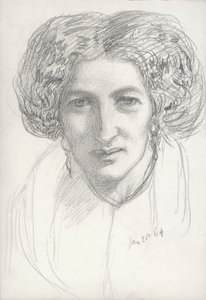Ritratto di una donna a mezzo busto da John Brett