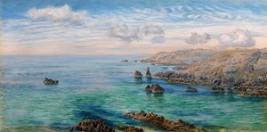 Schizzo sulla costa sud di Guernsey da John Brett