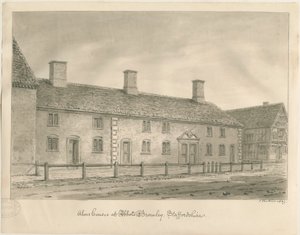 Ospizi di Abbots Bromley (disegno a seppia) da John Buckler