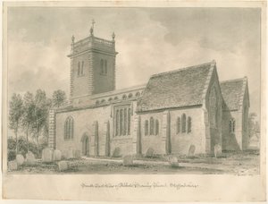 Chiesa di Abbots Bromley (disegno a seppia) da John Buckler