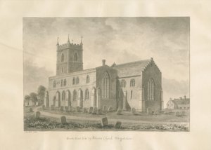Chiesa di Alrewas (disegno a seppia, 1848)