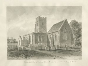 Chiesa di Armitage: disegno a seppia da John Buckler