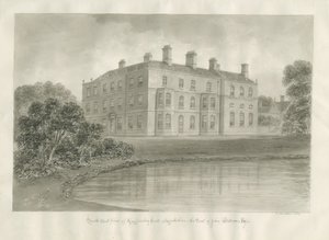 Biddulph - Knypersley Hall [nuovo]: disegno a seppia da John Buckler