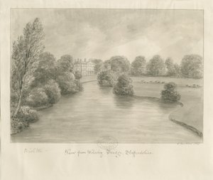 Bishton Hall: disegno a seppia, 1841