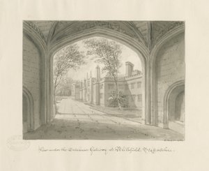Blithfield Hall (disegno a seppia) da John Buckler