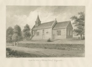 Chiesa di Blurton: disegno a seppia, 1848 da John Buckler
