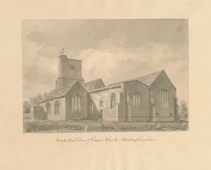 Buckinghamshire - Chiesa di Chenies: disegno a seppia, 1824 da John Buckler