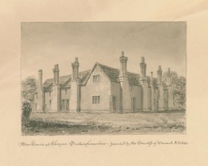 Buckinghamshire - Chenies Hall - Case di Carità da John Buckler