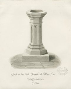 Burslem - Fonte nella Chiesa di San Giovanni da John Buckler