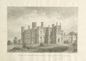 Butterton Hall: disegno a seppia