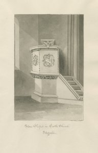 Chiesa del Castello - Pulpito di Pietra nella Chiesa da John Buckler