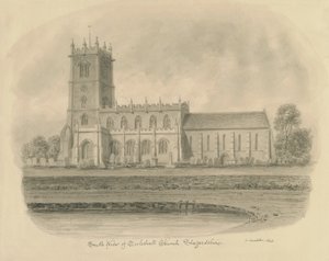Chiesa di Eccleshall: disegno a seppia