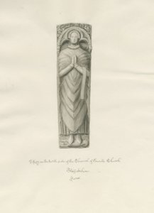 Chiesa di Enville - Effigie: disegno a seppia da John Buckler