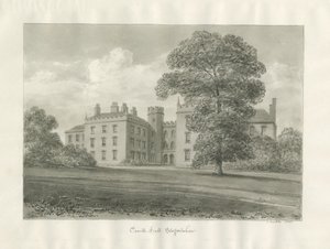 Enville Hall: disegno a seppia da John Buckler