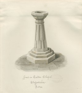 Fonte battesimale nella Cappella di Calton - Ora 