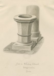 Fonte battesimale nella Chiesa di Chebsey