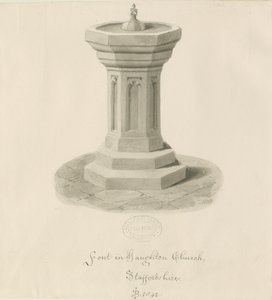 Fonte battesimale nella Chiesa di Haughton