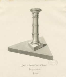 Fonte nella Chiesa di Mucklestone da John Buckler
