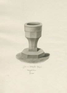Fonte nella cappella di Statfold da John Buckler
