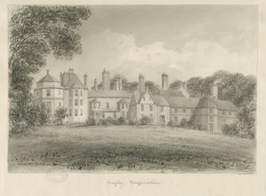 Hagley Hall: disegno a seppia da John Buckler
